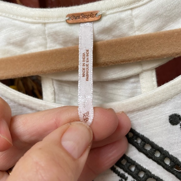 Free People Toosaloosa Slub Meadow Ivory Casual Maxi Dress XS 🌿A6 - Picture 5 of 16